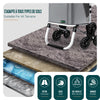VOUNOT Folding Shopping Trolley, Aluminium Lightweight Shopping Cart 58L Grey
