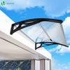 VOUNOT 120x80cm Front Door Canopy Porch Outdoor Awning, Patio Rain Shelter, Black