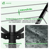 VOUNOT 50m Rotary Washing Line 4 Arm Clothes Airer with Cover and Spike, Black