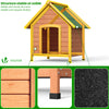 VOUNOT Dog House Outdoor Durable Pet Shelter, 72x65x83cm, Wood