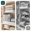VOUNOT 6 Pack Bedding Storage Bags, Foldable Sheet Organisers, Grey