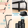 VOUNOT Clothes Rack with Shoe Shelves & Hooks Metal Wardrobe 110x35x146cm, Black