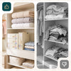 VOUNOT 6 Pack Bedding Storage Bags, Foldable Sheet Organisers, Beige