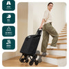 VOUNOT 6 Wheels Stair Climbing Shopping Trolley, 32L Oxford Black