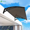 VOUNOT 100x80cm Front Door Canopy Porch Outdoor Awning, Patio Rain Shelter, Brown