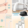 VOUNOT Double Clothes Rack with Shoe Shelves & 4 Hooks 110x58x150cm, White