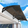 VOUNOT 200x80cm Front Door Canopy Porch Outdoor Awning, Patio Rain Shelter, Brown