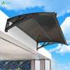 VOUNOT 120x80cm Front Door Canopy Porch Outdoor Awning, Patio Rain Shelter, Brown