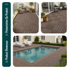 VOUNOT WPC Decking Tiles Set of 16, Outdoor Deck Tiles, 30x30 cm,Brown