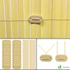 VOUNOT PVC Privacy Screening Fence 90 x 500 cm Reinforced Struts Bamboo - VOUNOTUK