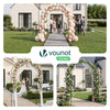 VOUNOT 4 Pack Metal Garden Arches for Climbing Plants, 140 x 37 x 240 cm, Black