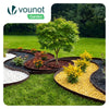VOUNOT Plastic Garden Edging, Flexible Lawn Edging with Pegs, Brown 10m