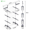 VOUNOT Clothes Drying Rack, Rolling 3-Tier Laundry Hanger