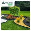VOUNOT Plastic Garden Edging, Flexible Lawn Edging with Pegs, Green 20m