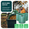 VOUNOT 500L Large Garden Waste Bags with Handles, Green, 3pcs