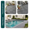 VOUNOT Decking Tiles Set of 11, Outdoor Deck Tiles, 30x30 cm, Anthracite