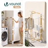 VOUNOT 3-Tier Foldable Clothes Airer 99x69x135.5 cm Drying Rack, White