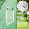 VOUNOT Lean to Wall Greenhouse with Zipped Roll-Up Door 200x100x180cm, Green