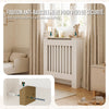 VOUNOT Radiator Cover Cabinet with Vertical Slats, White, 78x19x82 cm