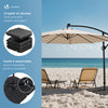 VOUNOT Set of 4 Cantilever Parasol Base Weights 60L Water or 100kg Sand, Black