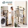 VOUNOT 3-Tier Foldable Clothes Airer 99x69x135.5 cm Drying Rack, Black