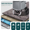 VOUNOT Folding Shopping Trolley with Detachable bag, 2 Mudguard wheels 55L Grey