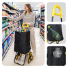 VOUNOT 6 Wheels Stair Climbing Shopping Trolley, with Seat and 35L Insulated Bag