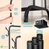 VOUNOT Double Clothes Rack with Shoe Shelves & 4 Hooks 110x58x150cm, Black