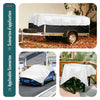 VOUNOT 1.5x6m Tarpaulin Heavy Duty 180 g/m² Waterproof Tarp White
