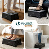 VOUNOT  Folding Step Stool, Anti-Slip Folding Stool, 39.5x24x13 cm, Black