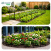 VOUNOT® 10 Pack Metal Garden Fence, 61 x 33 cm Decorative Edging, Black