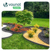 VOUNOT Flexible Lawn Garden Edging Border, with 80 Pegs, Anthracite 40m