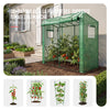 VOUNOT Garden Greenhouse w/Roll-Up Door, 135g/m² PE Cover, 200x77x170cm, Green