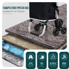VOUNOT Folding Shopping Trolley on 6 Wheels, Aluminium Lightweight Shopping Cart with Insulated Cooling Bag, 58L, Black