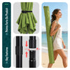 VOUNOT 270cm Garden Parasol, UV50+ Sun Umbrella w/Shoulder Carry Bag, Olive Green