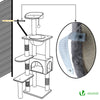 VOUNOT Cat Tree Tower with Space Capsule, Multi Level Cat Activity Center, Grey