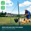VOUNOT 30m Chicken Netting Kit, Heavy-Duty PE Poultry Fence Green