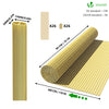 VOUNOT PVC Privacy Screening Fence 90 x 300 cm Reinforced Struts Bamboo - VOUNOTUK