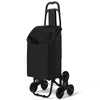 VOUNOT 6 Wheels Stair Climbing Shopping Trolley, 32L Black