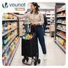 VOUNOT 6 Wheels Stair Climbing Shopping Trolley, 32L Black