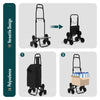 VOUNOT 6 Wheels Stair Climbing Shopping Trolley, 32L Black