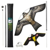 VOUNOT Bird Scarer Kite with Telescopic Pole, 2 Interchangeable Kites, Model E&G