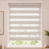 VOUNOT Day and Night Zebra Roller Blinds No Drill, 100x150cm Linen