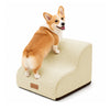 VOUNOT Dog Stairs for Bed, 2 Step Foam Pet Stairs, Non-Slip, Beige