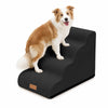 VOUNOT Dog Stairs for Bed, 4 Step Foam Pet Stairs, Non-Slip, Black