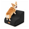 VOUNOT Dog Stairs for Bed, 2 Step Foam Pet Stairs, Non-Slip, Black
