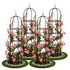 VOUNOT 4 Pack Garden Obelisks for Climbing Plants, 40 cm Dia. x 194 cm