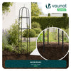 VOUNOT Metal Garden Obelisk for Climbing Plants, 40 cm Dia. x 194 cm