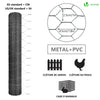 VOUNOT Chicken Wire Mesh, Metal Animal Fence, 25mm Holes, 1m x 50m, PVC Coated Grey - VOUNOTUK