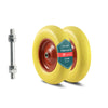 VOUNOT Set of 2 Puncture Proof PU Wheelbarrow Wheels 4.80/4.00-8 20mm Bore